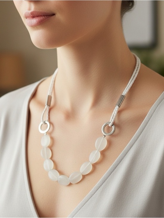 Dyrberg/Kern Accessories - Dyrberg/Kern Leather and Glass Necklace